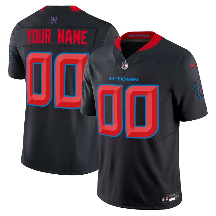 Youth Houston Texans Active Player Custom Navy 2024 2nd Alternate F.U.S.E Vapor Untouchable Limited Football Stitched Jersey